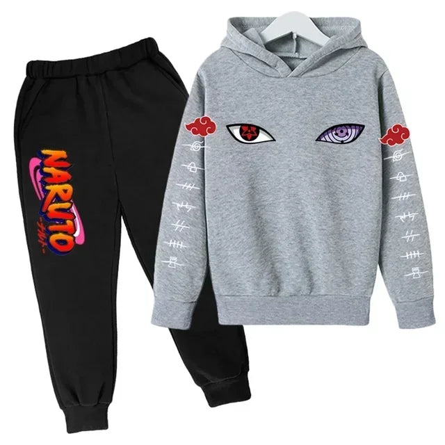 Ensemble Sweat à Capuche "Yeux de Sasuke" – Naruto Shippuden (Enfant)