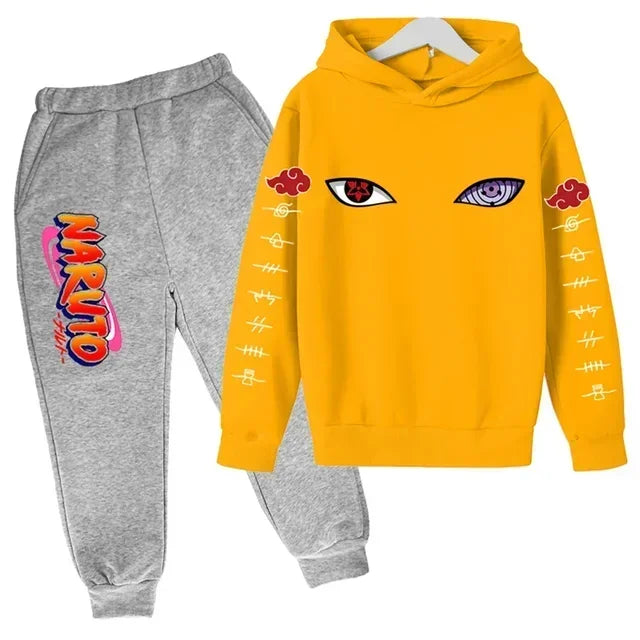 Ensemble Sweat à Capuche "Yeux de Sasuke" – Naruto Shippuden (Enfant)