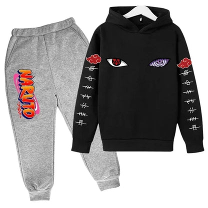 Ensemble Sweat à Capuche "Yeux de Sasuke" – Naruto Shippuden (Enfant)