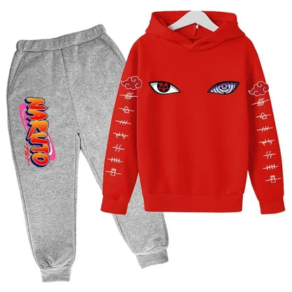 Ensemble Sweat à Capuche "Yeux de Sasuke" – Naruto Shippuden (Enfant)