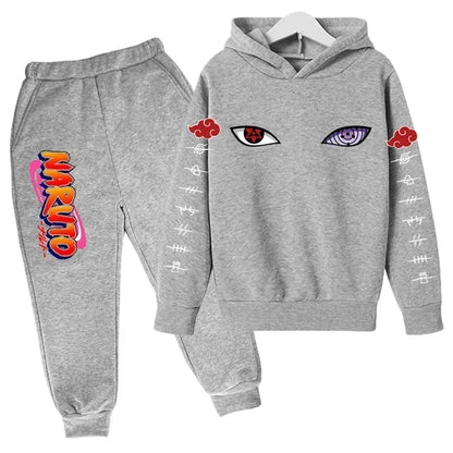 Ensemble Sweat à Capuche "Yeux de Sasuke" – Naruto Shippuden (Enfant)