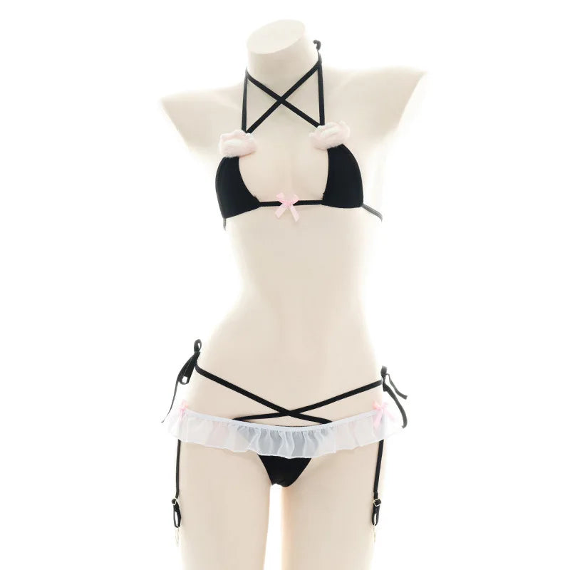 Ensemble Bikini "Neko Maid Kawaii"