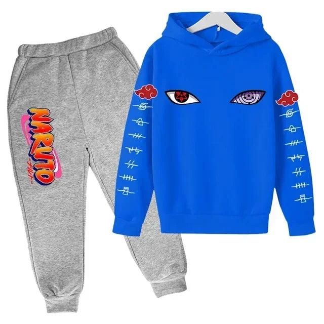 Ensemble Sweat à Capuche "Yeux de Sasuke" – Naruto Shippuden (Enfant)