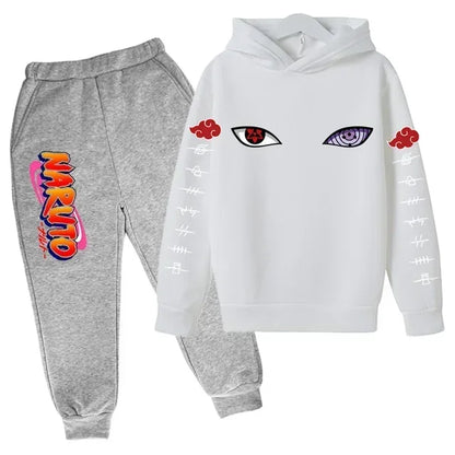 Ensemble Sweat à Capuche "Yeux de Sasuke" – Naruto Shippuden (Enfant)