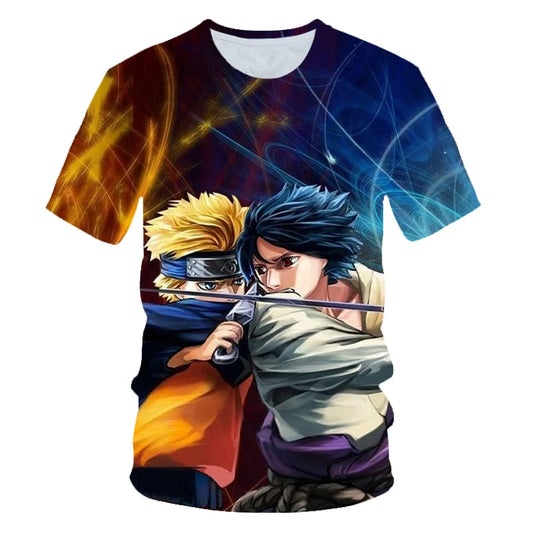 T-shirt Enfant Naruto & Sasuke Combat Épique