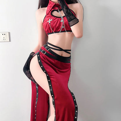 Costume de Cosplay Sexy Gothic Prêtresse