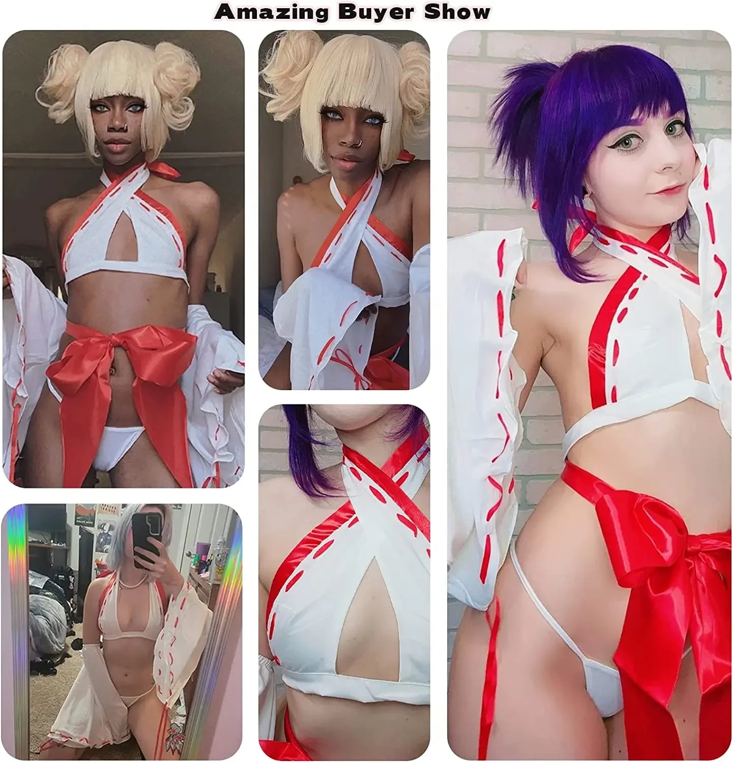 Costume de Cosplay Sexy Miko Rouge et Blanc - Hentaï Spirit