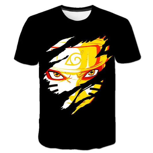 T-shirt Enfant Naruto Kyubi Mode – Regard de Détermination