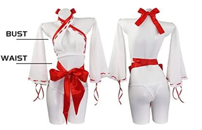 Costume de Cosplay Sexy Miko Rouge et Blanc - Hentaï Spirit