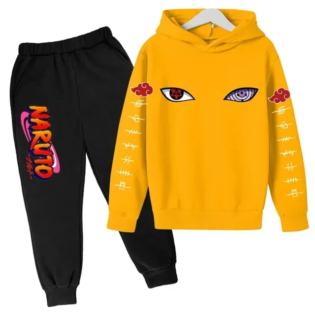 Ensemble Sweat à Capuche "Yeux de Sasuke" – Naruto Shippuden (Enfant)