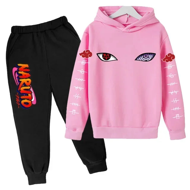 Ensemble Sweat à Capuche "Yeux de Sasuke" – Naruto Shippuden (Enfant)