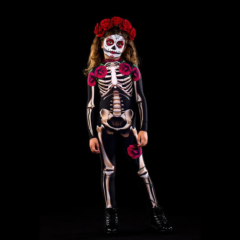 Combinaison Enfant Squelette "Rosa Calavera"